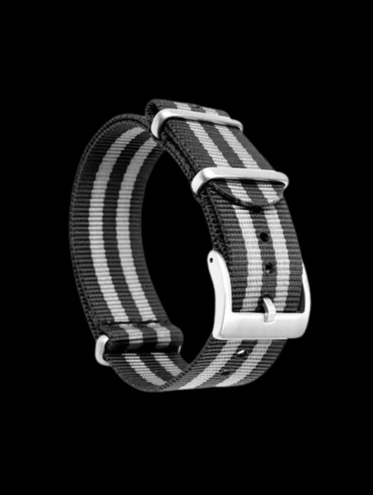 NATO Military Strap – Black & Gray